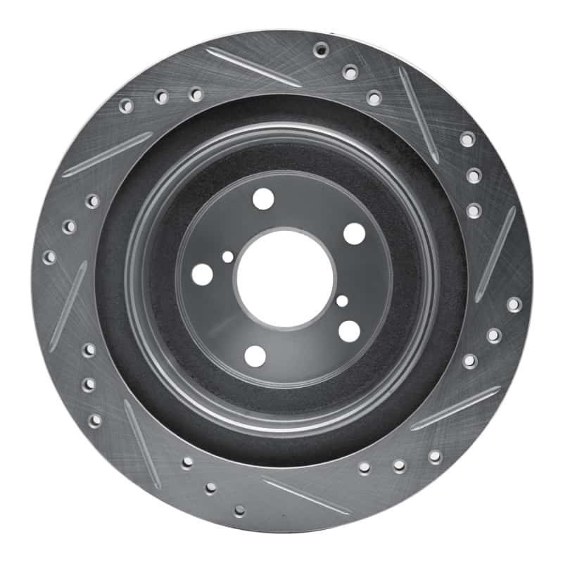 R1 Concepts — R1 05-09 Subaru Impreza Rear Left Drilled & Slotted Silver Brake Rotor
R1 Brake Rotor Drill - view 5