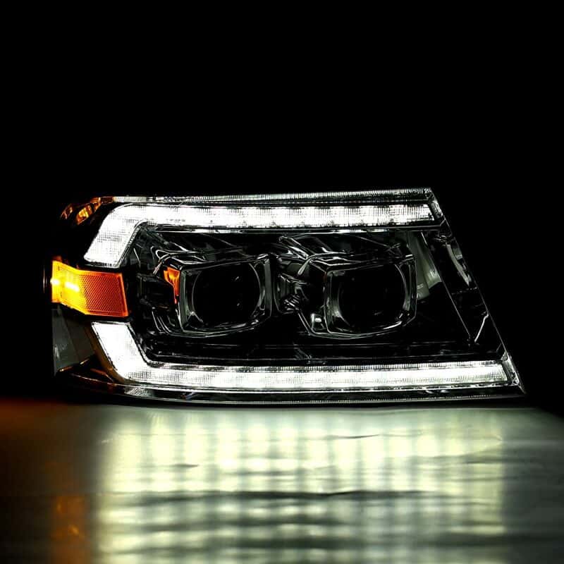 AlphaRex — AlphaRex 06-08 Lincoln Mark LT LUXX-Series LED Projector headlights Black w/ Sequential Signal
Projector Headlights - view 3