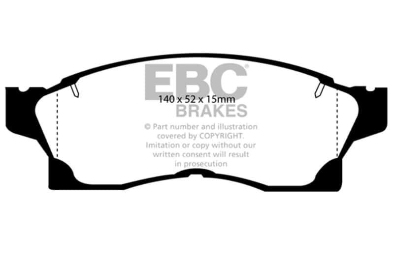 EBC — EBC 91-92 Toyota MR2 2.0 Turbo Redstuff Front Brake Pads
Disc Brake Pad - view 1