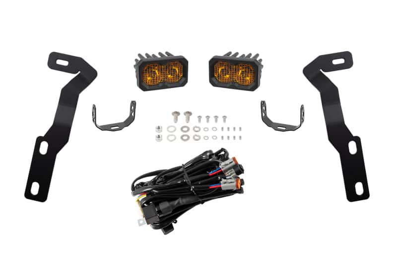 Diode Dynamics — Diode Dynamics 16-21 Toyota Tacoma Stage Series 2in LED Ditch Light Kit - Sport Yellow Combo - view 3