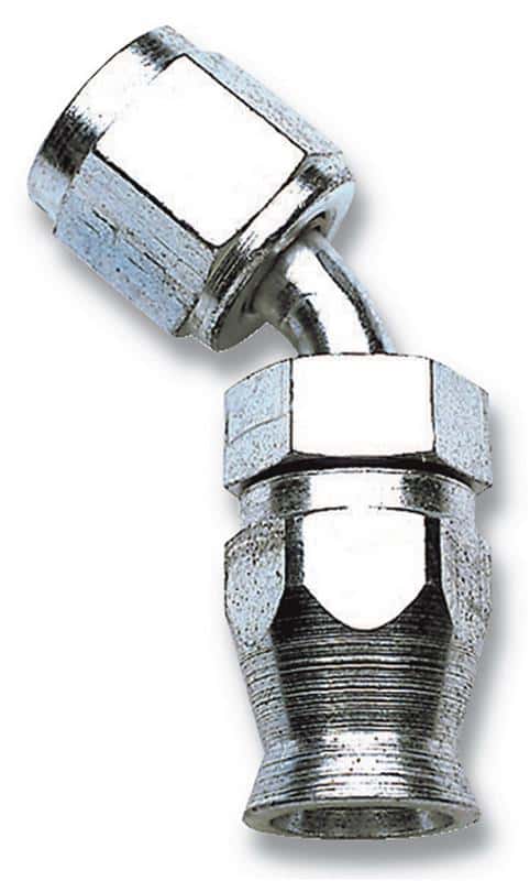 Russell — Russell Performance -6 AN Endura PowerFlex Power Steering 45 Degree Hose Ends
Hose Fitting - view 3
