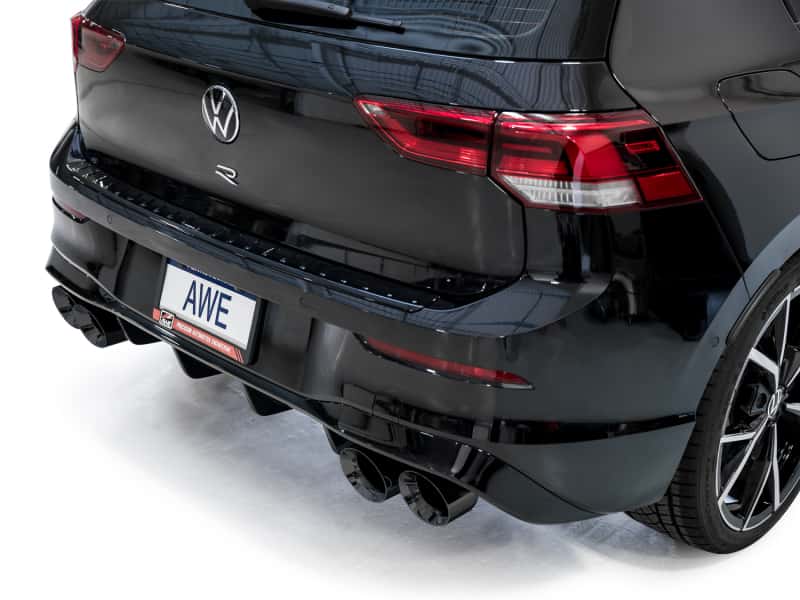 AWE Tuning — AWE MK8 Volkswagen Golf R 3in Track Edition Quad Exhaust - Diamond Black Tips
Track Catback - view 6
