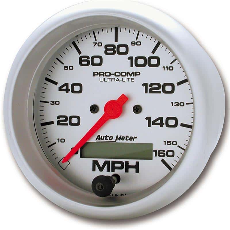 AutoMeter — Autometer Ultra-Lite 87.5mm Electronic Programmable 160 MPH Speedometer
3-3/8" SPEEDO, 160 M - view 2