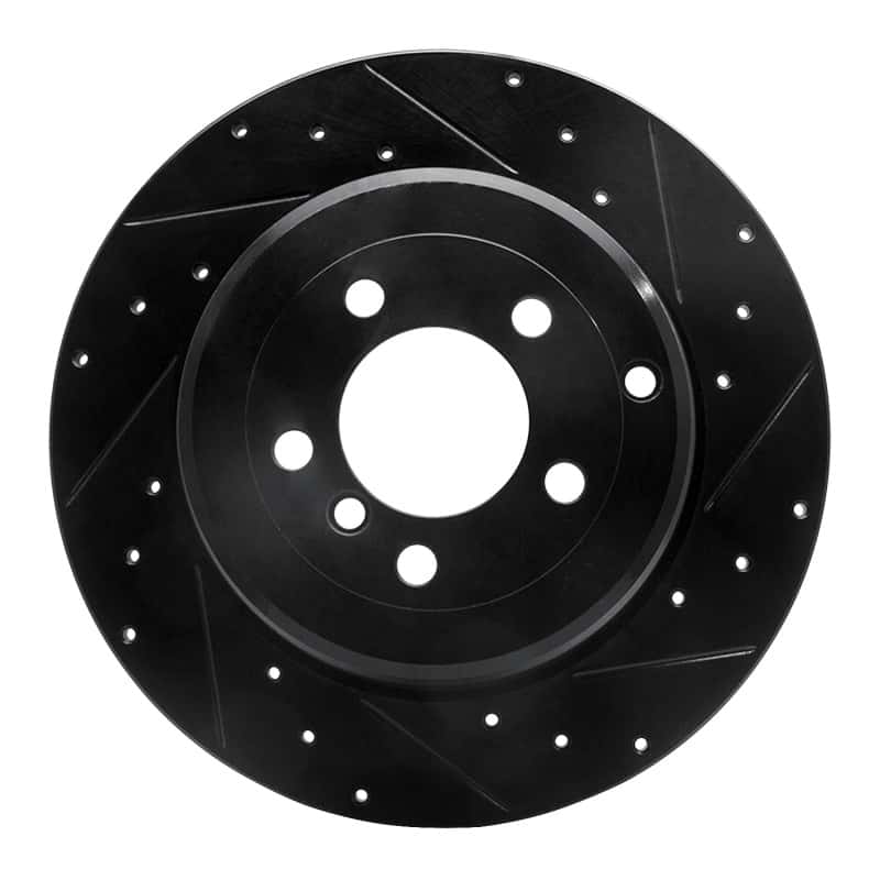 R1 Concepts — R1 03-05 Land Rover Range Rover Rear Right Drilled & Slotted Black Brake Rotor
R1 Brake Rotor Drill - view 1
