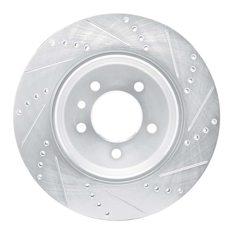 R1 Concepts — R1 20-25 Land Rover Defender 90 Rear Left Drilled & Slotted Silver Brake Rotor
Disc Brake Rotor - view 5
