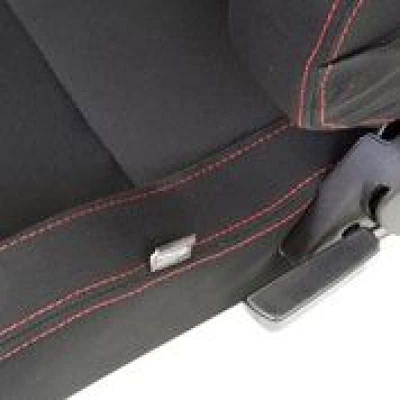 NRG — NRG Sport Seats (Pair) Type-R Cloth w/NRG Logo - Black w/Red Stitch - view 1