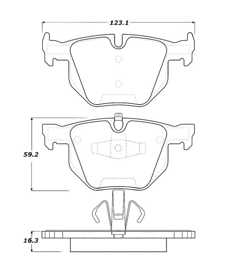 Stoptech — StopTech Street Touring 06 BMW 330 Series (Exc E90) Series Rear Brake Pads
Brake Pads W/Hrdwr - view 1