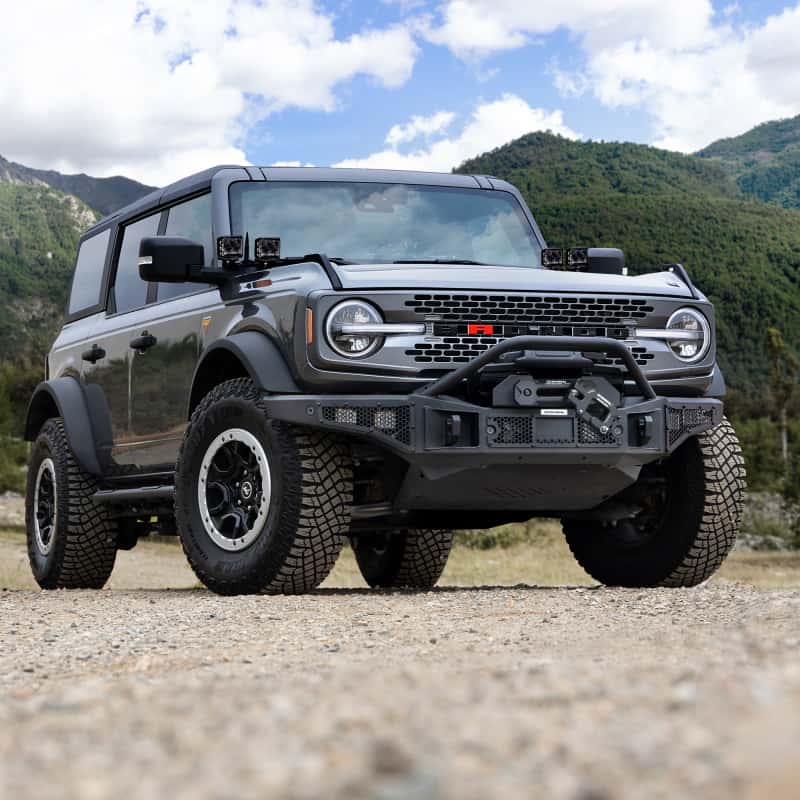 Go Rhino — Go Rhino 21-24 Ford Bronco (2 and 4 Door) Rockline Full Width Bumper w/ Overrider Bar
Rockline Bumper (F) - view 2
