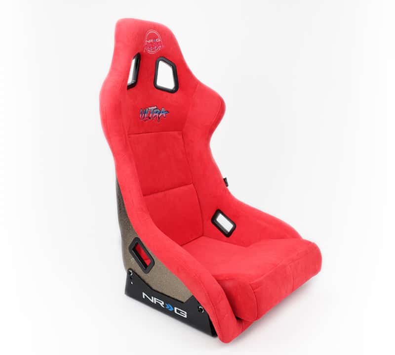 NRG — NRG FRP Bucket Seat ULTRA Edition - Large (Red Alcantara/Gold Glitter Back) - view 2
