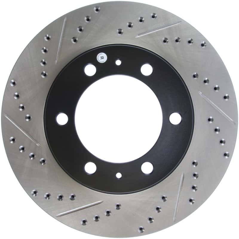 Stoptech — StopTech 07-08 Toyota FJ Cruiser / 05-08 Tacoma (6 lug) / 03-08 4 Runner (319mm disc) SportStop Slo
Disc Brake Rotor
Slot/Drill Rotor - view 2