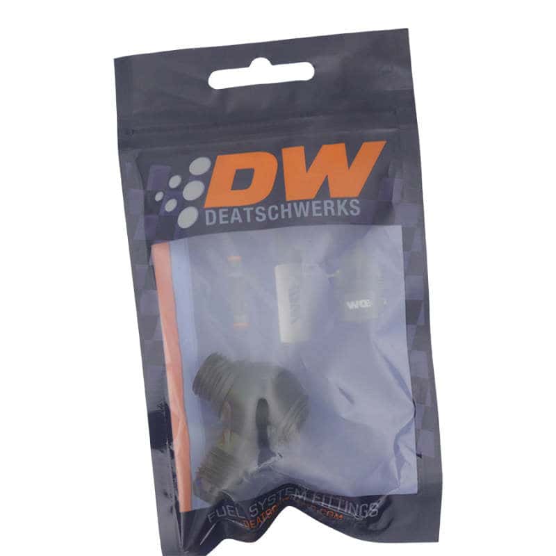 DeatschWerks — DeatschWerks 6AN ORB Male to 6AN Male Flare Low Profile 90-Degree Swivel - Anodized Matte Black
Lines & Fittings - view 2