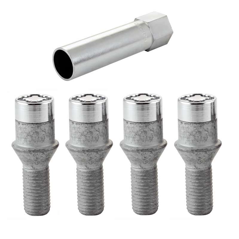 McGard — McGard Wheel Lock Bolt Set - 4pk. (Tuner / Cone Seat) M12X1.5 / 17mm Hex / 29.6mm Shank L. - Chrome - view 1