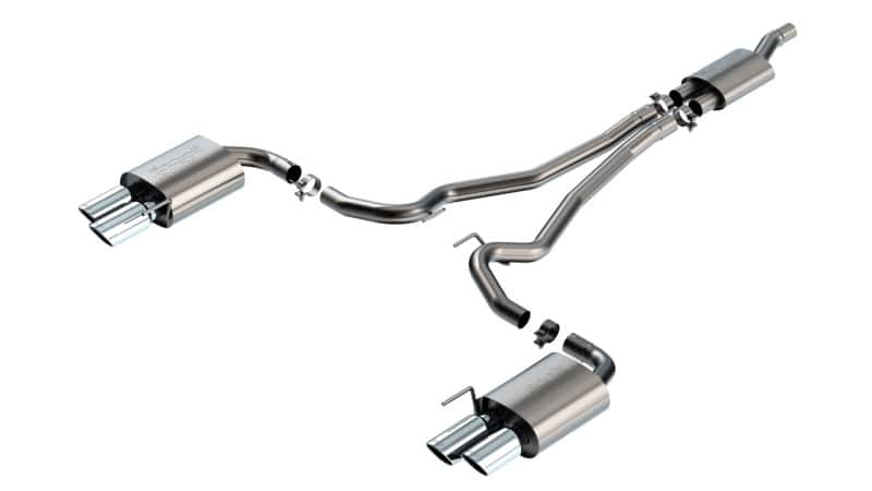 Borla — Borla 2024 Ford Mustang Ecoboost 2.3L Cat-Back Exhaust System S-Type w/ Quad Tip - Non-Active
Cat-Back System - view 1
