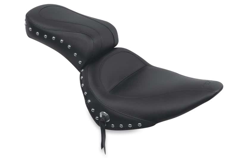 Mustang Motorcycle — Mustang 84-06 Harley Standard Rear Tire Standard Touring 1PC Seat w/Studs - Black - view 1