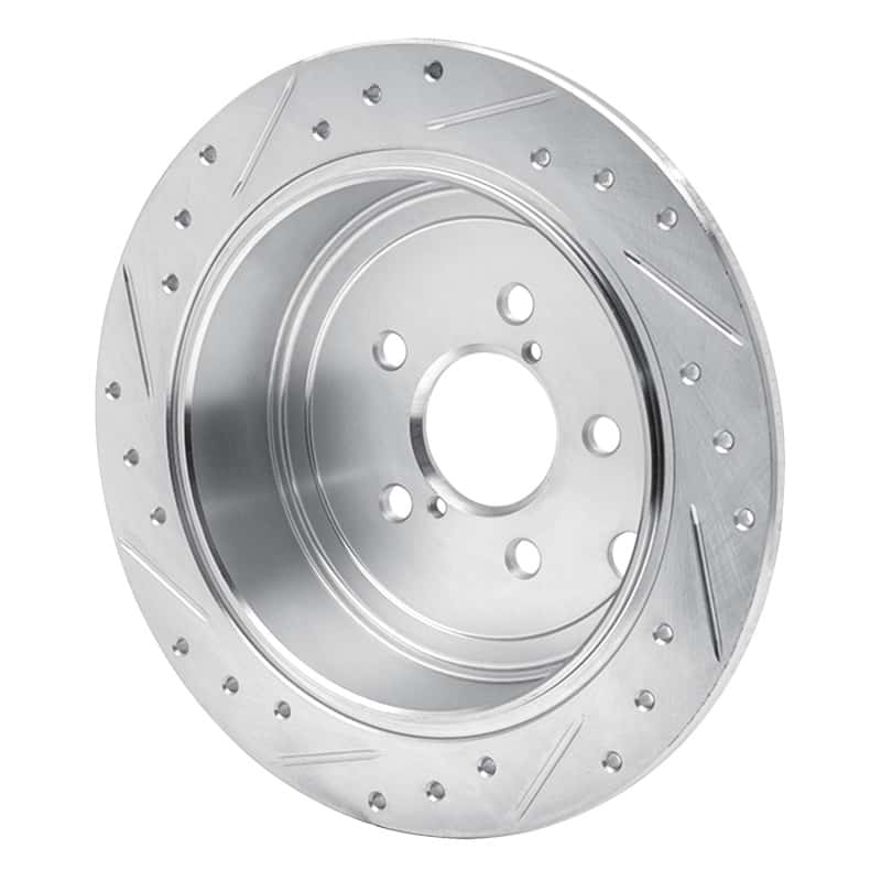 R1 Concepts — R1 08-15 Subaru WRX Rear Right Drilled & Slotted Silver Brake Rotor
R1 Brake Rotor Drill - view 4
