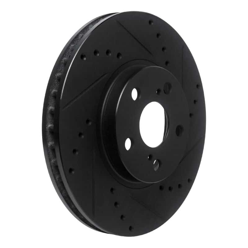 R1 Concepts — R1 94-99 Toyota Celica Front Right Drilled & Slotted Black Brake Rotor
R1 Brake Rotor Drill - view 2