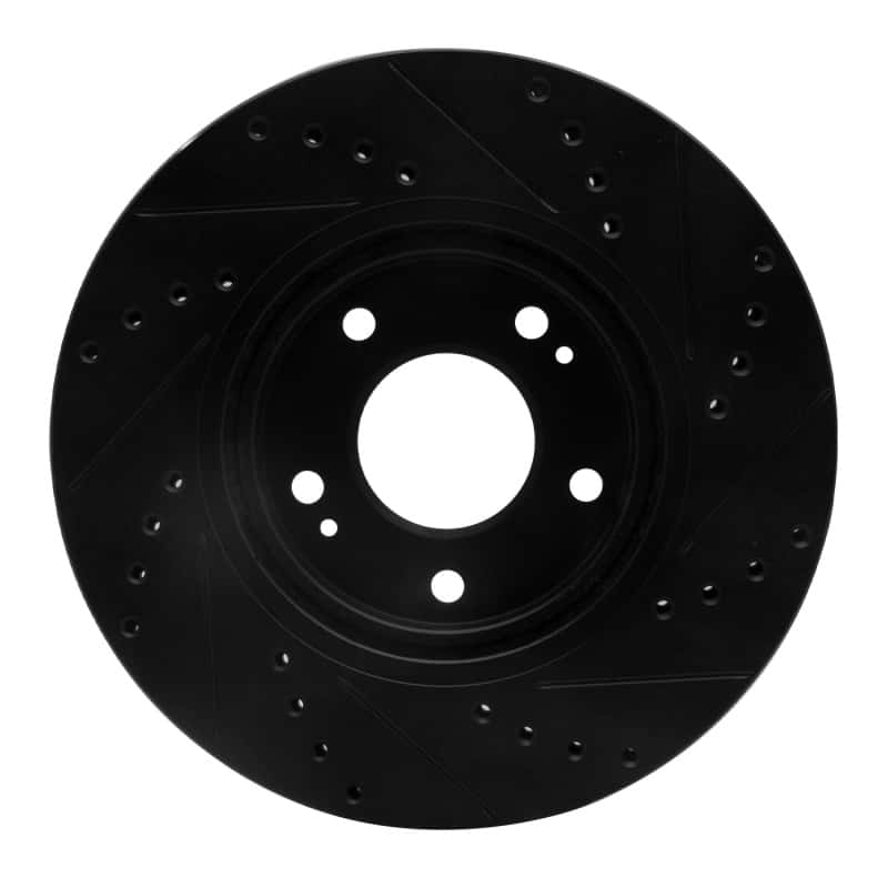 R1 Concepts — R1 01-06 Hyundai Santa Fe Front Left Drilled & Slotted Black Brake Rotor
R1 Brake Rotor Drill - view 5