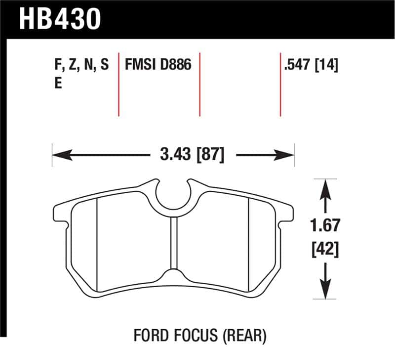 Hawk Performance — Hawk HPS Street Brake Pads
Disc Brake Pad - view 1