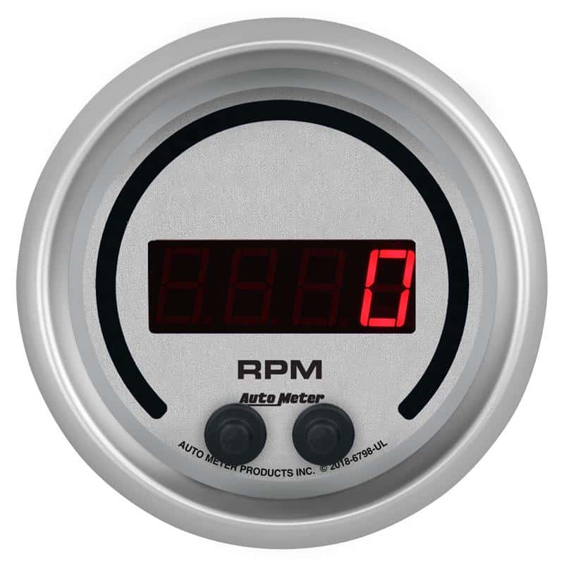 AutoMeter — Autometer 85.7mm Silver 0-16K RPM Tachometer Ultra-Lite Elite Digital Gauge - view 2
