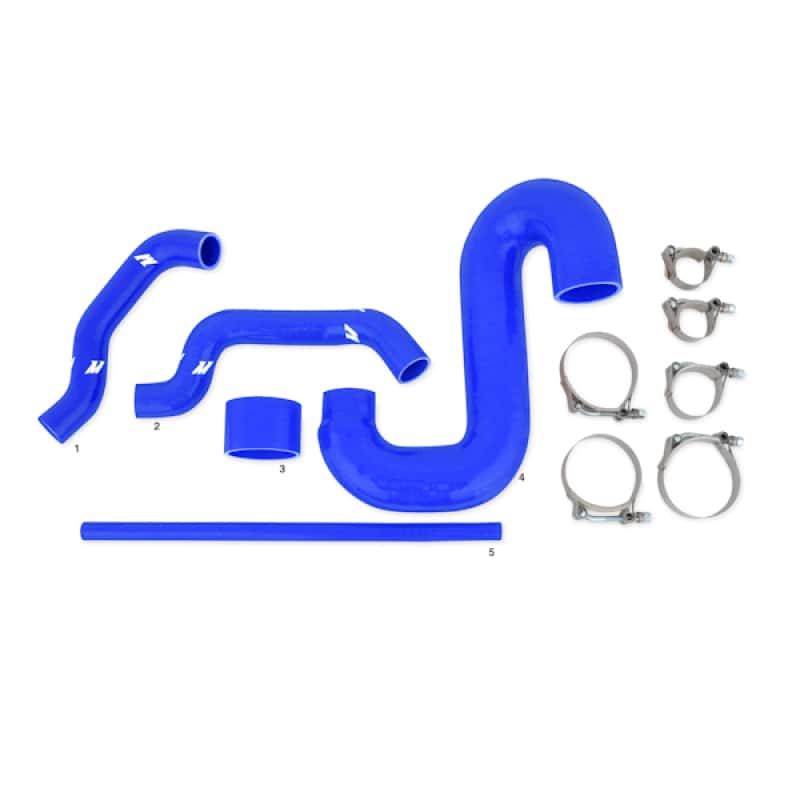 Mishimoto — Mishimoto Subaru 02-07 WRX/04-07 STi Top-Mount Intercooler Kit - Powder Coated Black & Blue Hoses - view 15