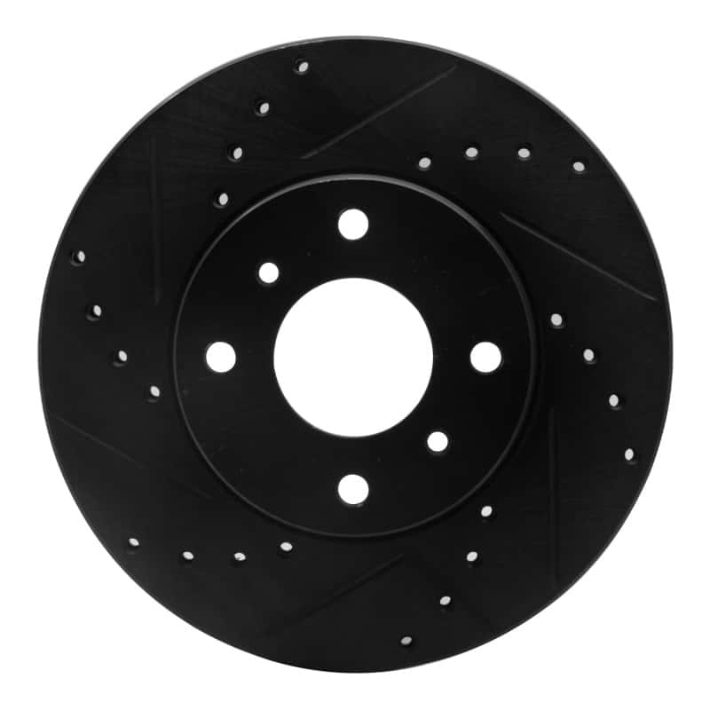 R1 Concepts — R1 93-06 Infiniti G20 Front Left Drilled & Slotted Black Brake Rotor
R1 Brake Rotor Drill - view 1