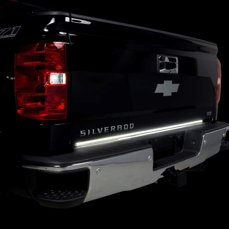 Putco — Putco 07-18 Chevy Silv 1500/08-15 Ford SuperDuty 60in Light Blade Direct Fit Kit Red/Amber/White
Tailgate Light Bar - view 2