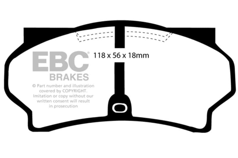 EBC — EBC 11-16 BMW Z4 E89 Ultimax Front Brake Pads
Disc Brake Pad - view 1