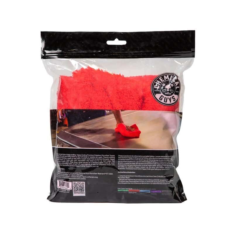 Chemical Guys — Chemical Guys Happy Ending Ultra Edgeless Microfiber Towel - 16in x 16in - Red - 3 Pack - view 2