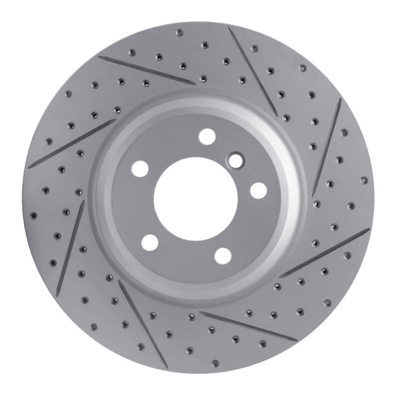 R1 Concepts — R1 07-15 BMW 335I Front Right Drilled & Slotted Geo-Carbon Rotor - view 1
