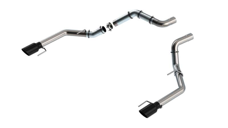 Borla — Borla 21-23 Ford Raptor 3in Tail Pipe Kit 4.5in Tip - Black Chrome - view 1