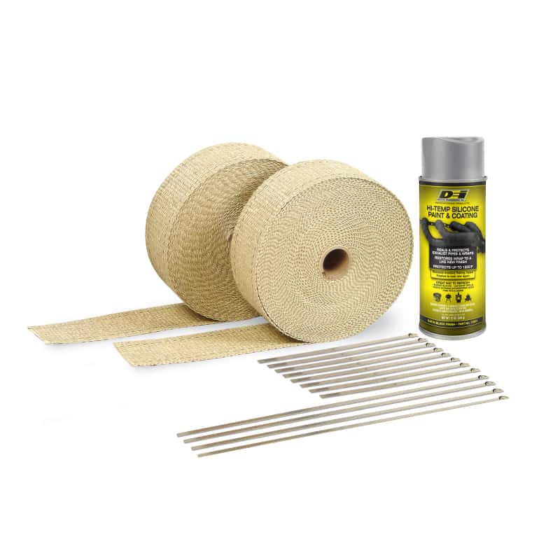 DEI — DEI Exhaust Wrap Kit - Tan Wrap & Aluminum HT Silicone Coating (Aerosol)
Exhaust Wrap Kit - view 2