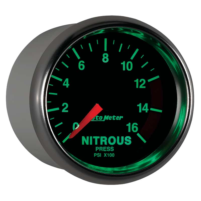 AutoMeter — Autometer GS 2 1/16in. 1600PSI Nitrous Fuel Pressure Gauge
2-1/16" NITROUS, 0-1 - view 12