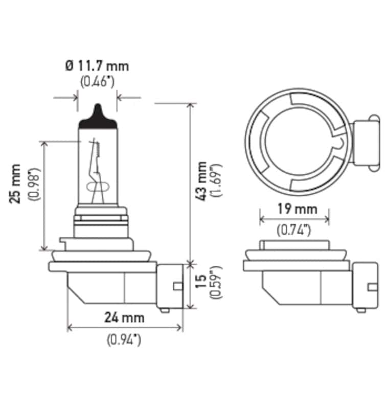 Hella — Hella Bulb H11B 12V 55W Pgjy192 - view 8