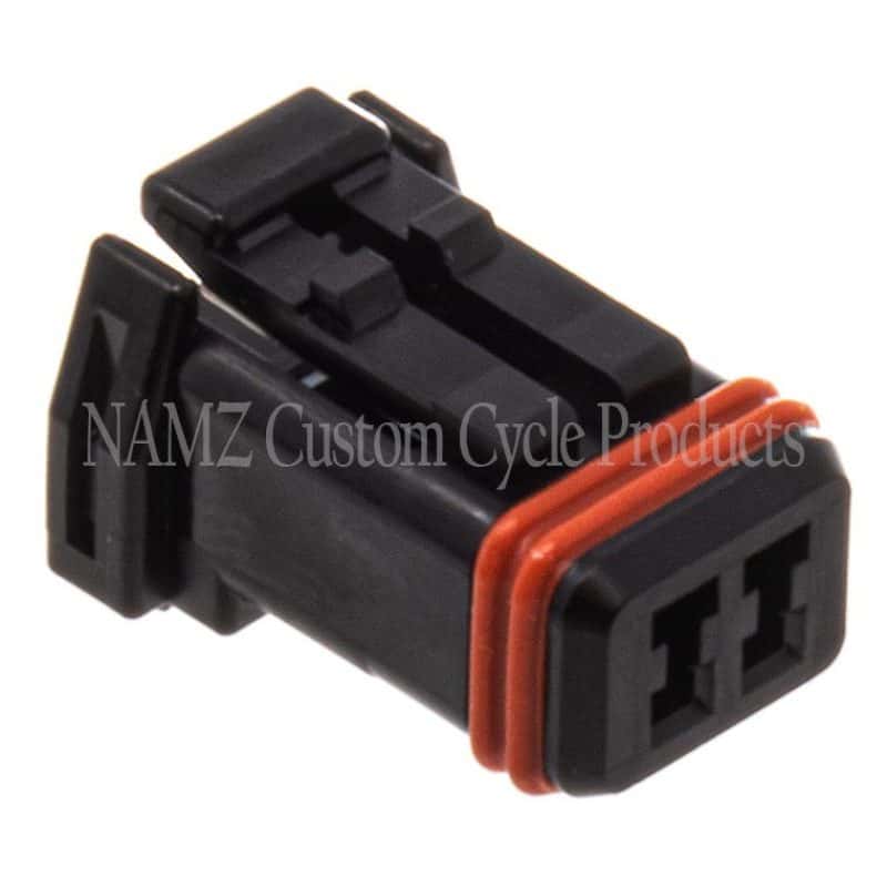 NAMZ — NAMZ JAE MX-1900 2-Position Female Black Socket Housing (HD 72906-11) - view 1