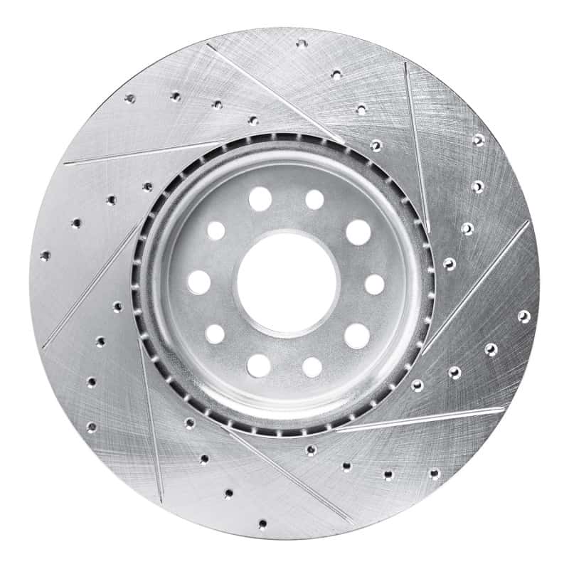 R1 Concepts — R1 21-25 Dodge Charger Daytona Front Left Drilled & Slotted Silver Brake Rotor - view 5