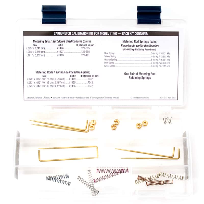 Edelbrock — Edelbrock Jet / Rod Kit for 1406
CARB COMPONENTS - view 5