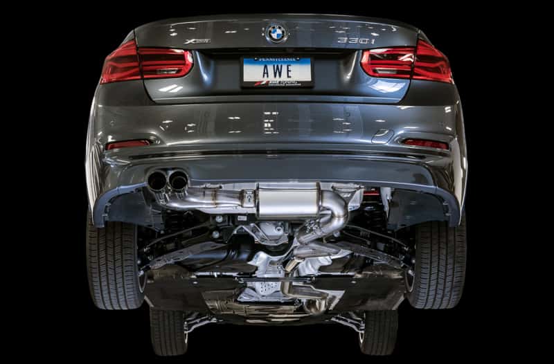 AWE Tuning — AWE Tuning BMW F3X 28i / 30i Touring Edition Axle-Back Exhaust Single Side - 80mm Silver Tips
Touring Exhaust - view 3