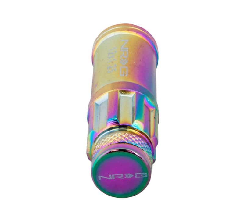 NRG — NRG 700 Series M12 X 1.5 Steel Lug Nut w/Dust Cap Cover Set 21 Pc w/Locks & Lock Socket - Neochrome - view 5