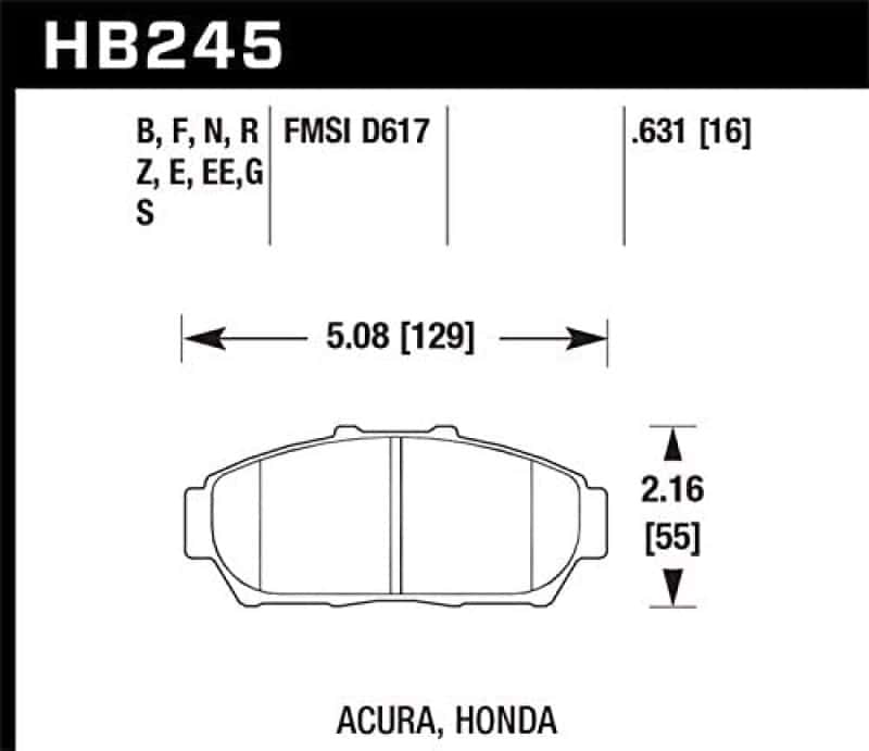 Hawk Performance — Hawk Performance ER-1 Motorsport Brake Pads
Disc Brake Pad - view 1