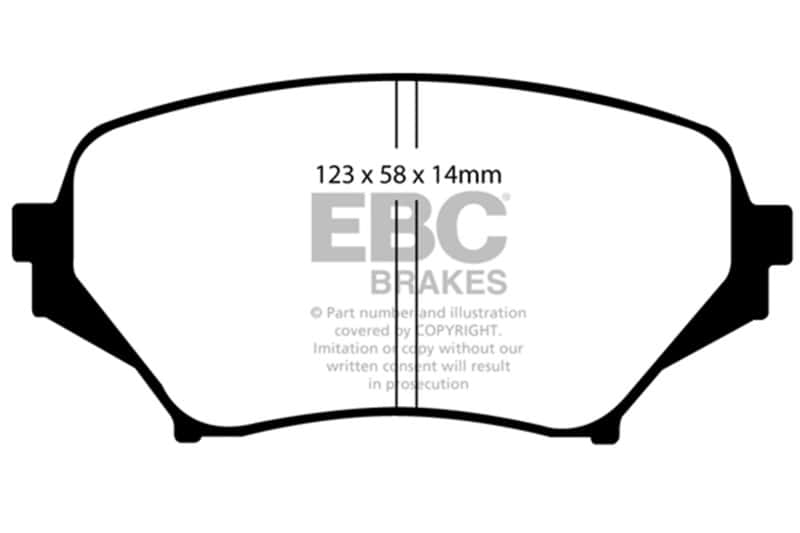EBC — EBC 06-15 Mazda Miata MX5 2.0L Bluestuff Front Brake Pads
Disc Brake Pad - view 9