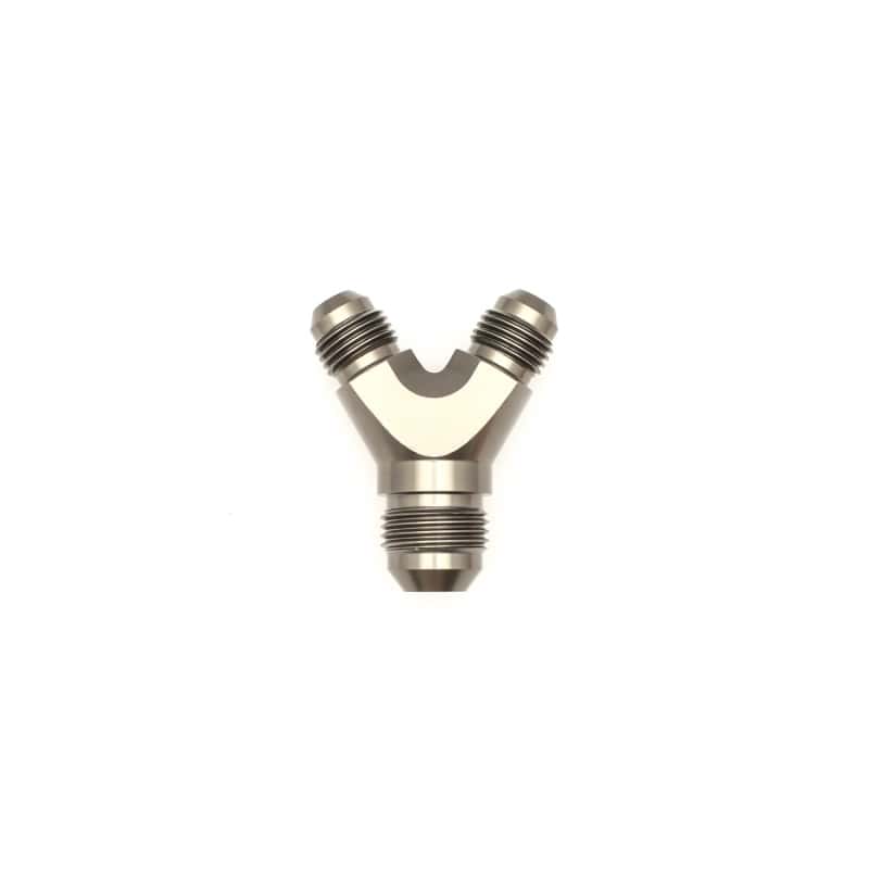 DeatschWerks — DeatschWerks 6AN Male Flare + 6AN Male Flare to 8AN Male Flare Y Block Fitting - view 5