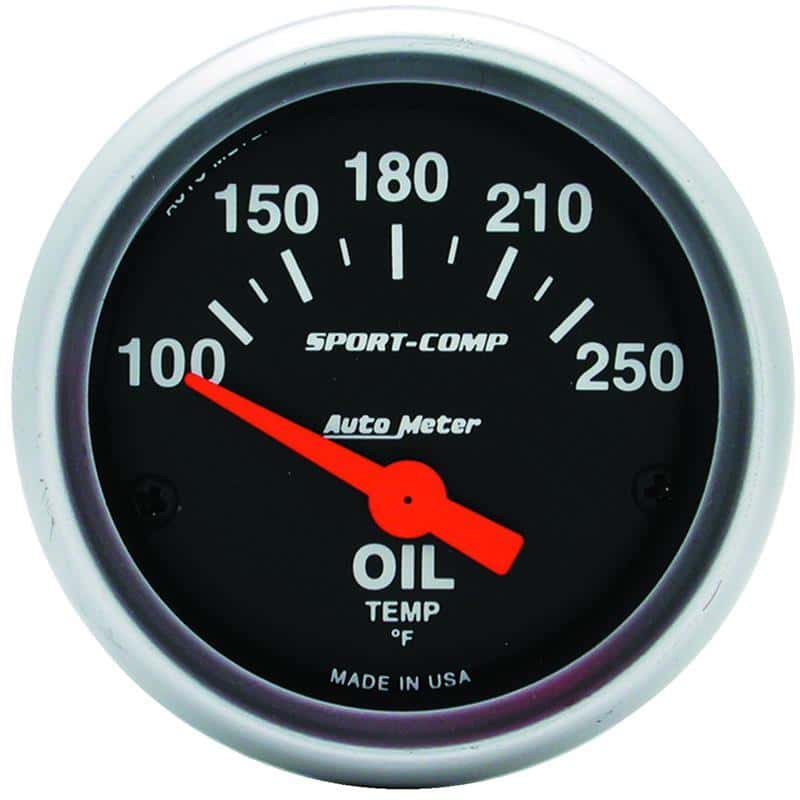 AutoMeter — Autometer Sport-Comp 52mm SSE 100-250F Oil Temperature Gauge
2" OIL TEMP, 100-250 - view 2