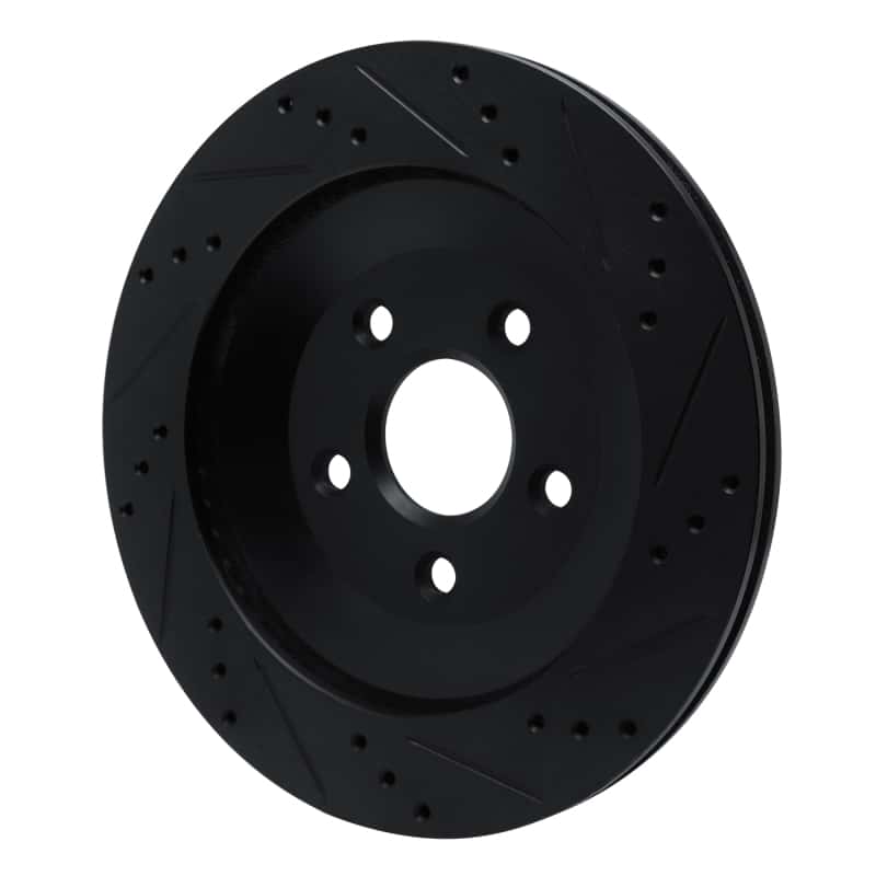 R1 Concepts — R1 04-07 Ford Freestar Rear Left Drilled & Slotted Black Brake Rotor
R1 Brake Rotor Drill - view 4
