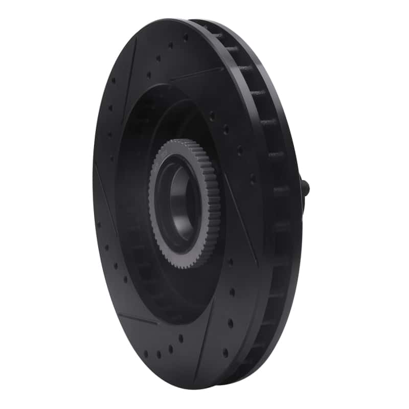 R1 Concepts — R1 1992-2002 Chevrolet Tahoe Front Right Drilled & Slotted Black Brake Rotor
R1 Brake Rotor Drill - view 4