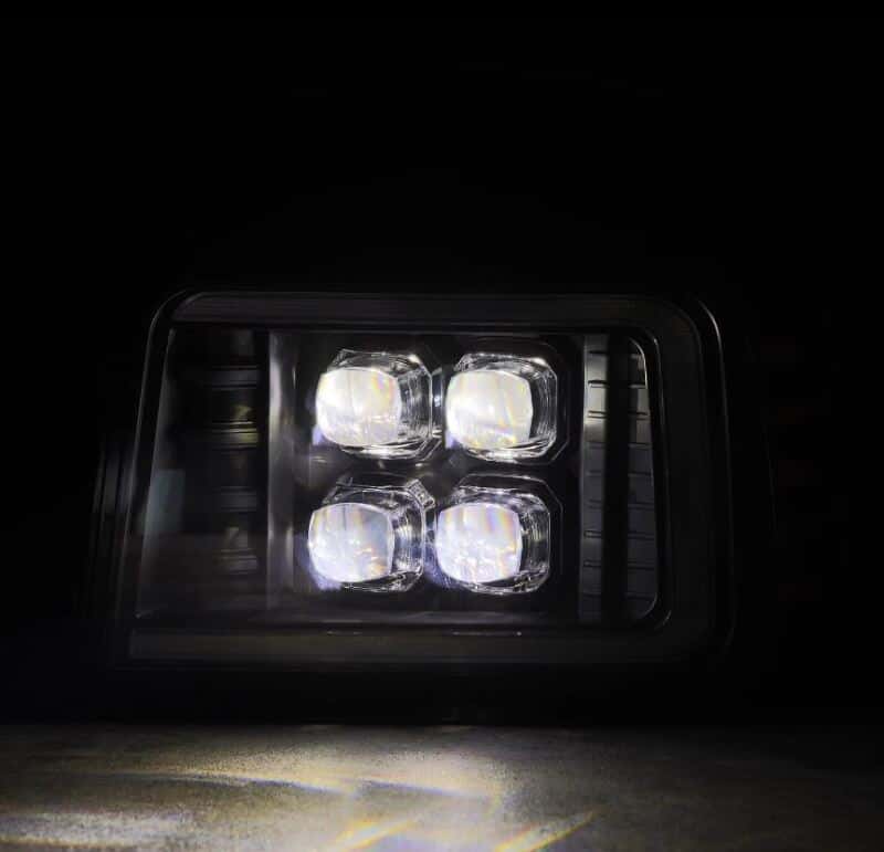 AlphaRex — AlphaRex 92-96 Ford F-Series/Bronco NOVA-Series LED Proj Headlight Bk w/Actv Light SeqSig & SBDRL
Projector Headlights - view 3