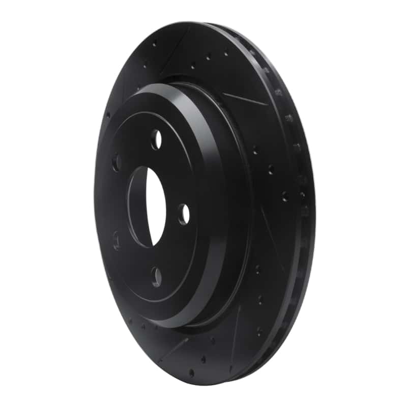 R1 Concepts — R1 11-25 Dodge Durango Rear Left Drilled & Slotted Black Brake Rotor
R1 Brake Rotor Drill - view 2