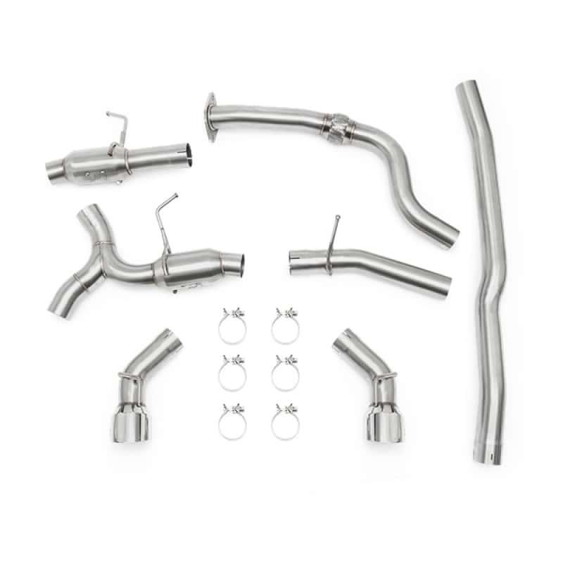 Mishimoto — Mishimoto 2016+ Chevrolet Camaro 2.0T Dual Polished Tip Cat-Back Exhaust - view 1