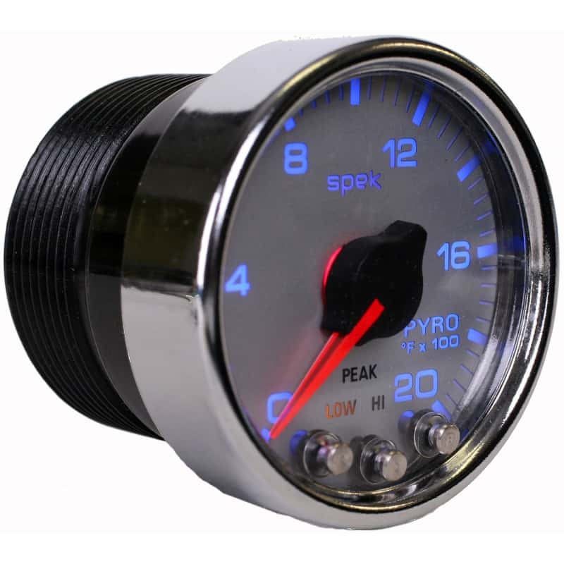 AutoMeter — Autometer Spek-Pro Gauge Pyro. (Egt) 2 1/16in 2000f Stepper Motor W/Peak & Warn Slvr/Chrm
GA 2" EGT SCC SPEK - view 6