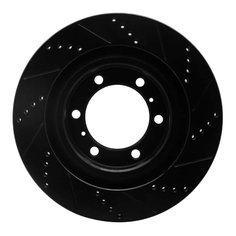 R1 Concepts — R1 10-24 Lexus GX460 Front Left Drilled & Slotted Black Brake Rotor
R1 Brake Rotor Drill - view 5