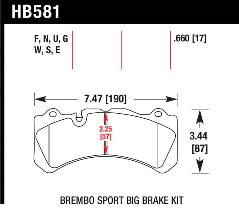 Hawk Performance — Hawk Brembo Caliper Family J/N  HT-10 Race Brake Pads
Disc Brake Pad - view 1